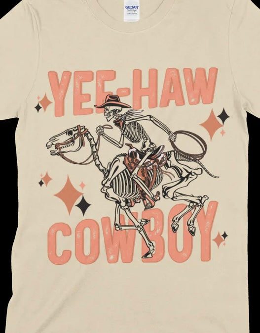 Yee haw cowboy skeleton