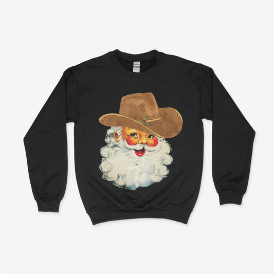 KIDS " Cowboy vintage santa" print