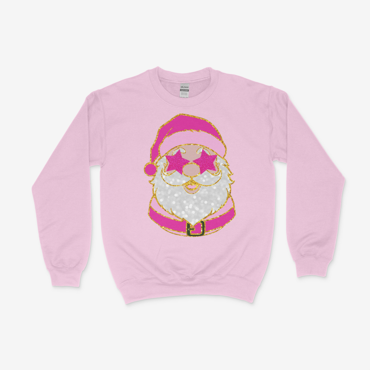 "sparkle Santa" print