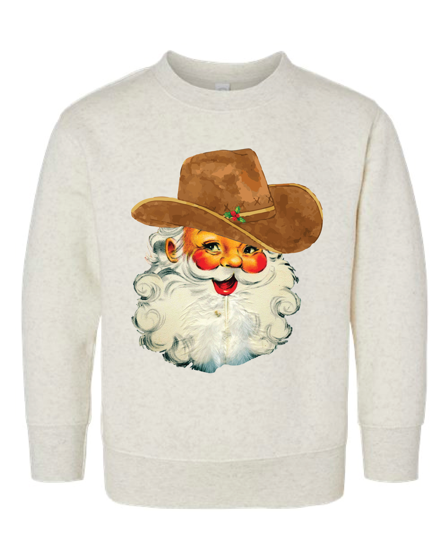 KIDS " Cowboy vintage santa" print